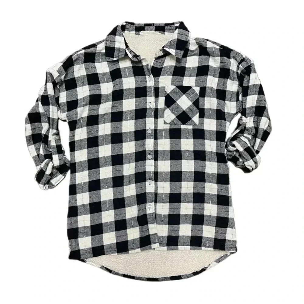Love Crazy Plaid shirt sz S